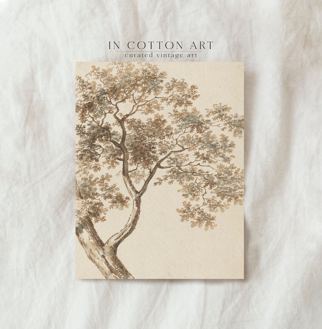 Vintage Rustic Tree Drawing PRINTABLE / Antique Nature Sketch Art ...