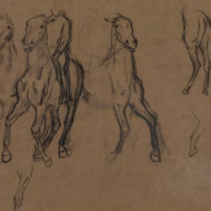 Vintage Moody Horse Drawing / Rustic Equestrian Art Print / Animal Sketch Wall Art PRINTABLE Digital | D60 image 9