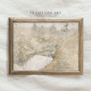 Abstract Neutral Painting PRINTABLE / Vintage Tonal Art Print / Rustic Wall Art Digital Download | P1 image 3