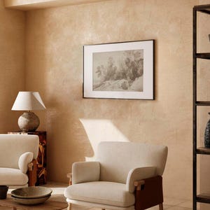 Stampa paesaggio seppia vintage, stampa seppia neutra, acquerello seppia, paesaggio inchiostro seppia, stampa antica seppia, arte murale neutra immagine 8