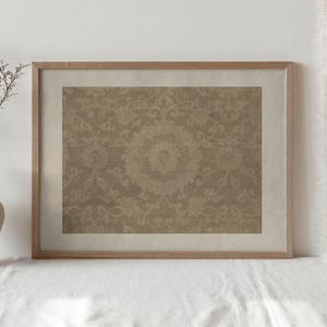 Antique Neutral Tapestry Print / Textile Pattern Wall Art / Modern Farmhouse Art PRINTABLE | P136 image 6
