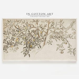 Sketch Samsung Frame TV Art / Neutral Vintage Tree Drawing DIGITAL Download Farmhouse | TV31