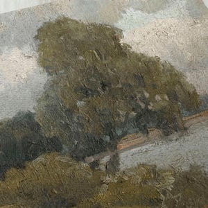 Vintage Panoramic Art Print / Rustic Landscape Painting Above Bed PRINTABLE / Summer Wall Decor DIGITAL Download InCottonArt | P178 image 8