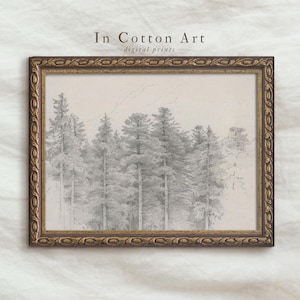 Neutral Botanical Vintage Drawing / Rustic Sketch Art / PRINTABLE Wall Art Digital | 20