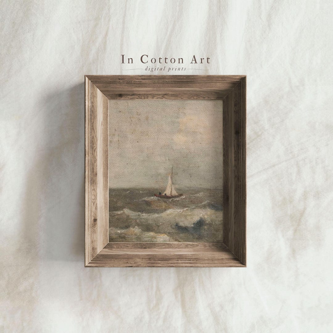Nautical Ocean Painting Download | Vintage Seascape PRINTABLE Art ...