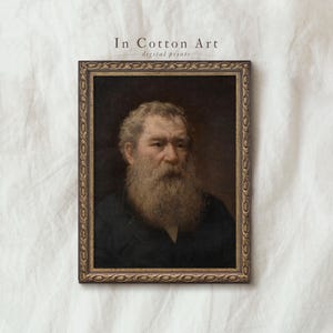 Classic Portrait of a Man / Vintage European Style Wall Decor PRINTABLE Digital Download / Eclectic Dark Portrait Print | P179