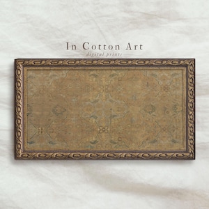 Panoramic Neutral Art Print / Long Tapestry Wall Art PRINTABLE / Vintage Narrow Print DIGITAL Farmhouse Decor | P113