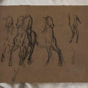 Vintage Moody Horse Drawing / Rustic Equestrian Art Print / Animal Sketch Wall Art PRINTABLE Digital | D60 image 8