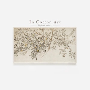 Sketch Samsung Frame TV Art / Neutral Vintage Tree Drawing DIGITAL Download Farmhouse | TV31