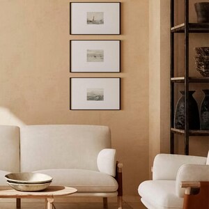 Küsten Bauernhaus Galerie Wand Kunst SET / Muted Kunstdruck Digital DRUCKBAR / Vintage Wohnkultur | P62 Bild 8