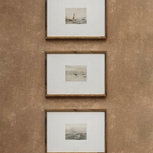 Küsten Bauernhaus Galerie Wand Kunst SET / Muted Kunstdruck Digital DRUCKBAR / Vintage Wohnkultur | P62 Bild 4