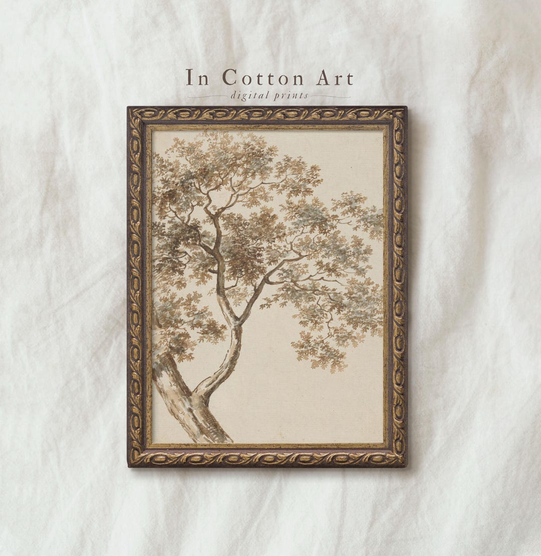 Vintage Rustic Tree Drawing PRINTABLE / Antique Nature Sketch Art ...