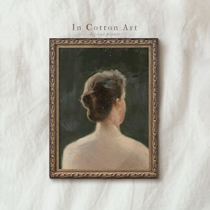 Woman Portrait Oil Painting / Vintage Female Figure Print / Farmhouse PRINTABLE Wall Art | P86