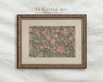 Nursery Botanical Art Print / Vintage Floral Pattern PRINTABLE / Floral Painting Girls Room Decor | P112