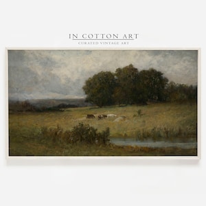 Samsung Frame TV Art / Vintage Country Moody Landscape Download DIGITAL / Arte de fazenda | TV16