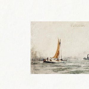 Küsten Bauernhaus Galerie Wand Kunst SET / Muted Kunstdruck Digital DRUCKBAR / Vintage Wohnkultur | P62 Bild 9