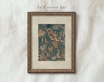 Vintage Tapestry Art Print / Wall Art Textile PRINTABLE / Farmhouse Print Digital Download | P94
