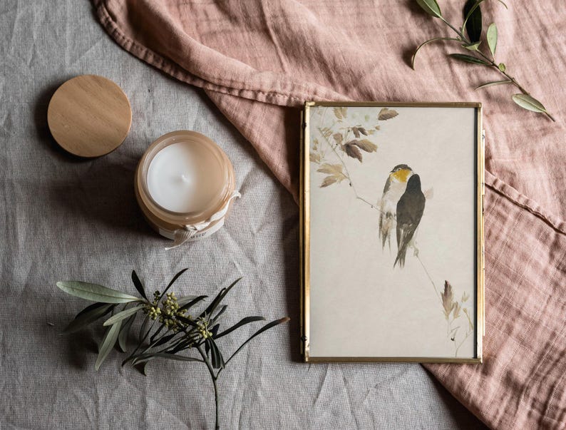 Warm Autumn Wall Decor / Fine Art Vintage Fall Print / Neutral PRINTABLE Digital image 3