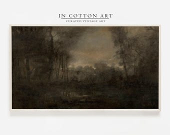 Samsung Frame TV Art / Vintage Classic Moody Landscape Painting DIGITAL File Download  | TV40