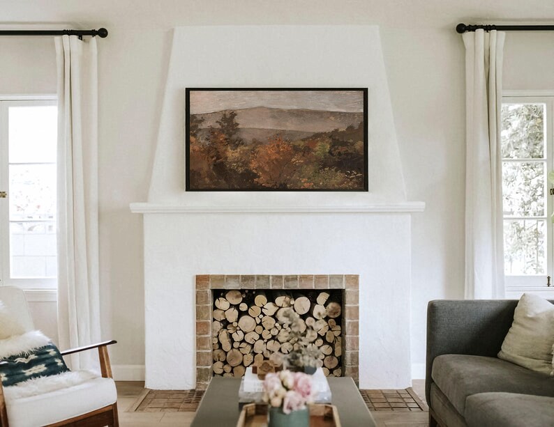 Autumnal Landscape Samsung TV Art / Vintage Fall Frame TV Art / Antique Oil Painting DIGITAL Download | TV55 image 5
