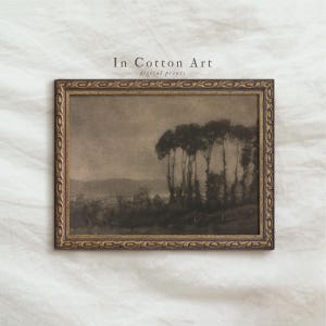 Impresión artística de casa de campo melancólica / Pintura de bosque rústico descarga digital / Decoración de arte natural imprimible / P13