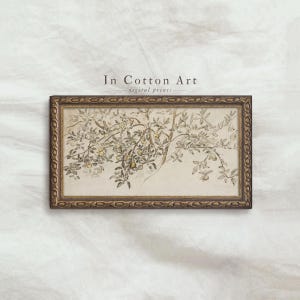 Stampa botanica stretta / Stampa artistica panoramica FAMWYR / Disegno di albero vintage / D43