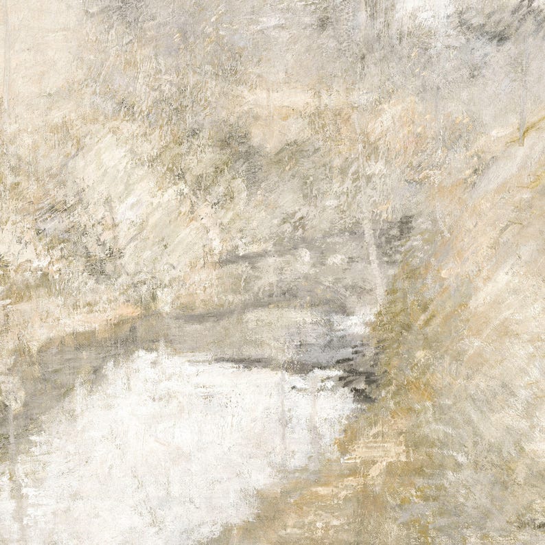 Abstract Neutral Painting PRINTABLE / Vintage Tonal Art Print / Rustic Wall Art Digital Download | P1 image 9