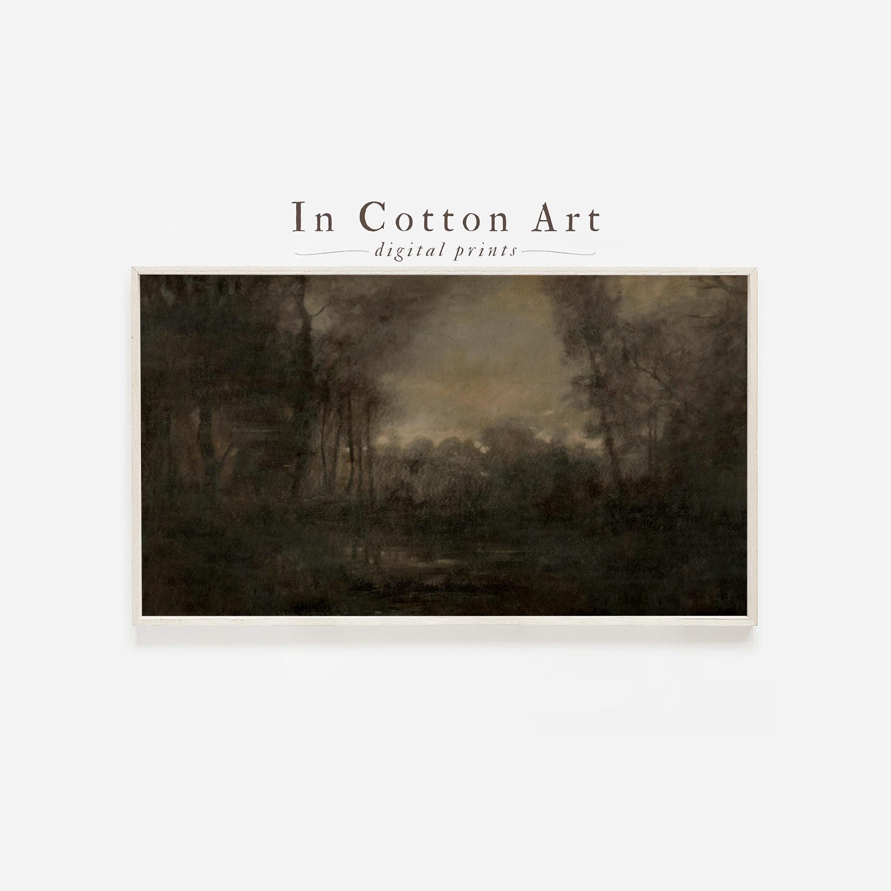 Samsung Frame TV Art / Vintage Classic Moody Landscape Painting DIGITAL ...