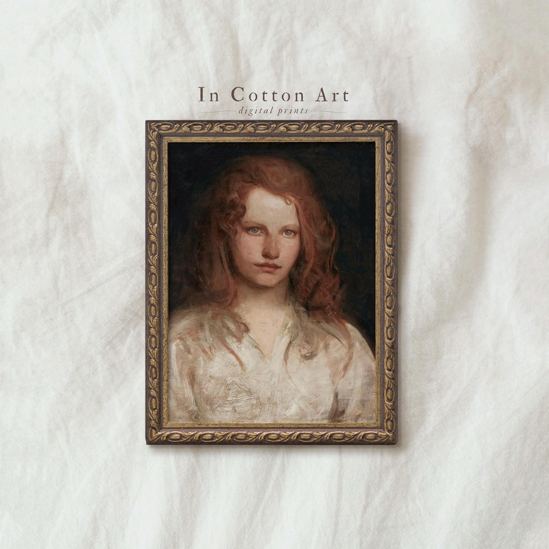 Elegant Victorian Lady Portrait PRINTABLE / Moody Woman Portrait Oil ...