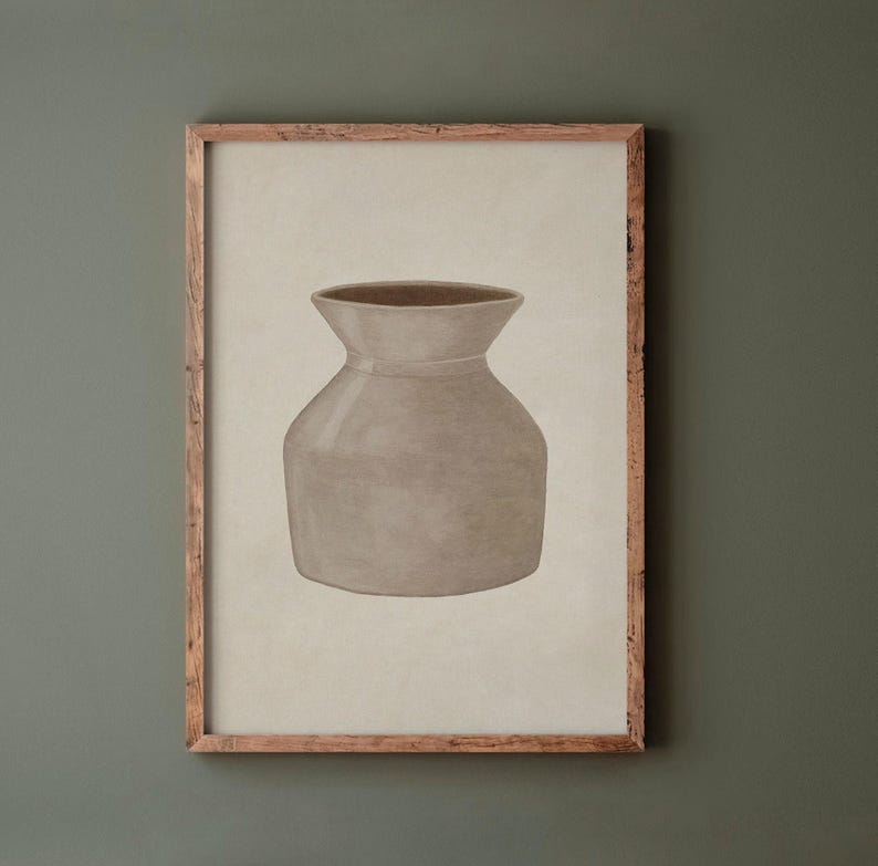 Country Kitchen Art Print / Vintage French Farmhouse Kitchen Painting / Digital PRINTABLE | P74 image 5