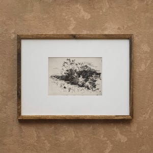 Antique Neutral Landscape Sketch PRINTABLE / Vintage Rustic Farmhouse Etching / Nature Scenery Wall Art Digital Download InCottonArt | D28 image 4
