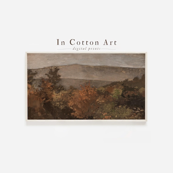 Autumnal Landscape Samsung TV Art / Vintage Fall Frame TV Art / Antique Oil Painting DIGITAL Download | TV55
