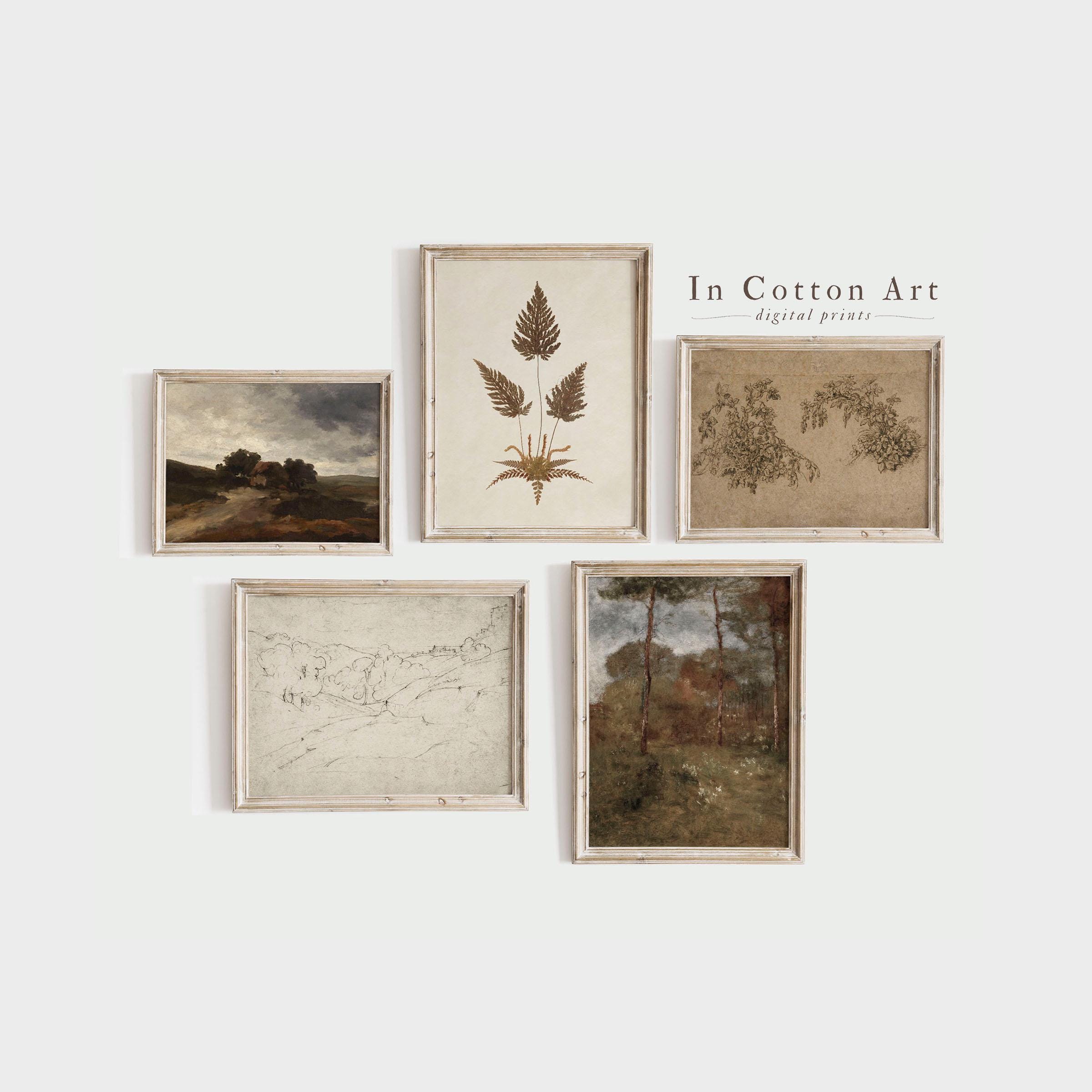 Vintage Neutral Gallery Wall Art SET / Autumn Warm Tone Prints ...