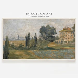 Spring Samsung Frame TV Art / Vintage Landscape DIGITAL Oil Painting Farmhouse | TV38
