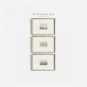 Coastal Farmhouse Gallery Wall Art SET / Muted Art Print Digital PRINTABLE / Vintage Home Decor | P62