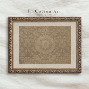 Antique Neutral Tapestry Print / Textile Pattern Wall Art / Modern Farmhouse Art PRINTABLE | P136