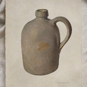 Vintage Country Kitchen Painting / Rustic Jug Print PRINTABLE / Canteen Decor Digital Download | D26 image 3