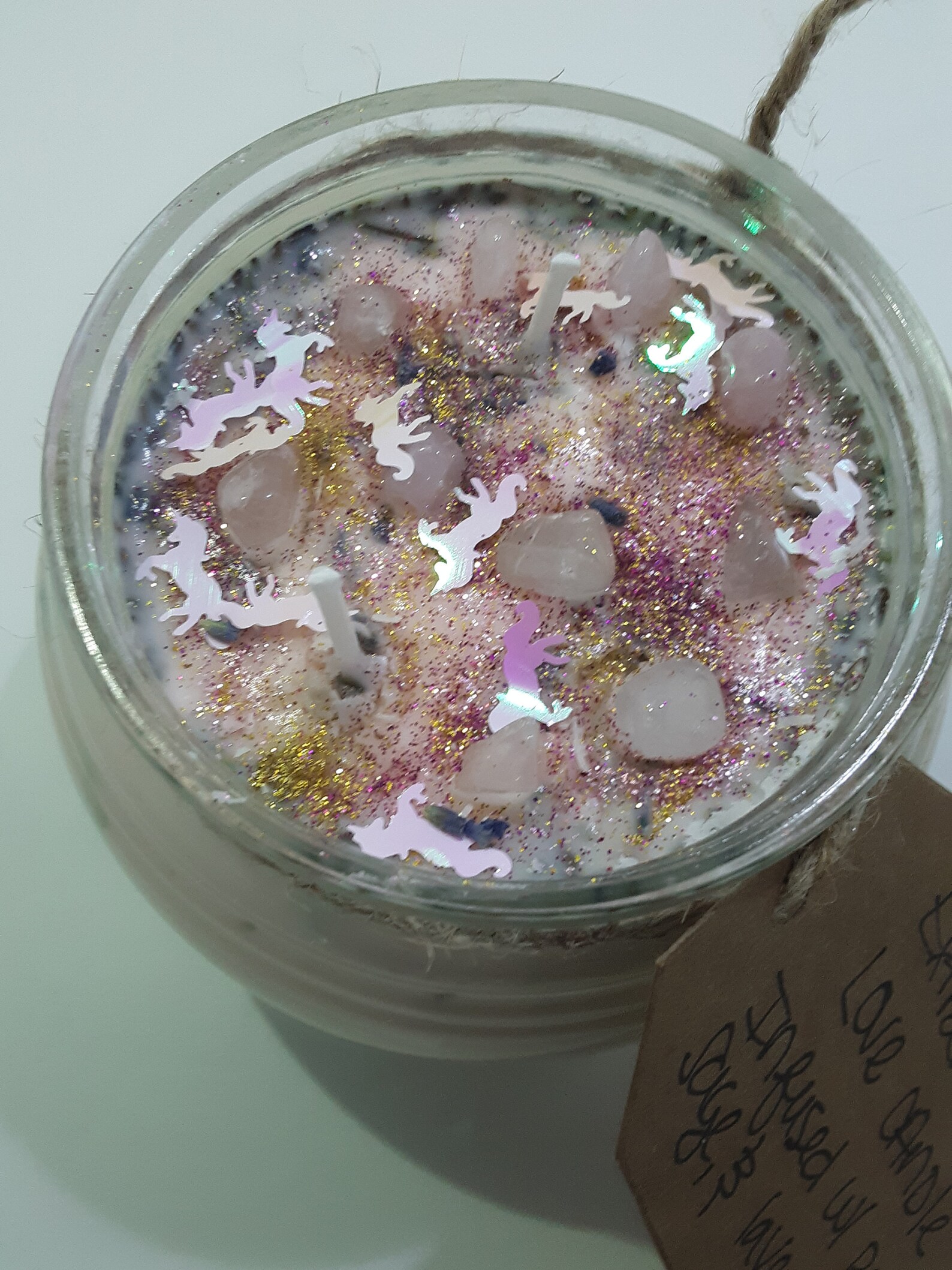 Crystal Candle Handmade Candles Candles Crystals Inside Etsy