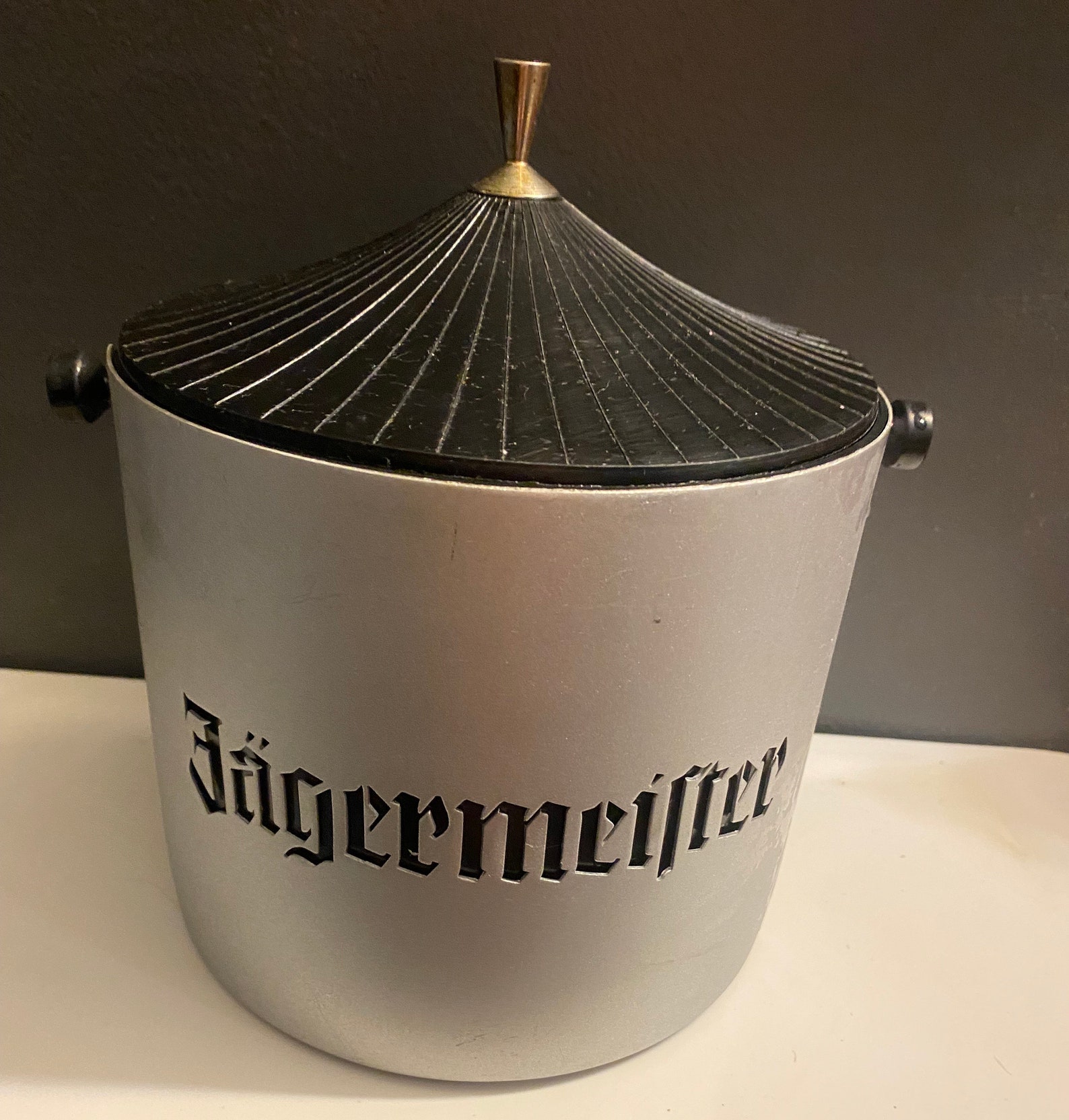 Vintage Barware Jagermeister ice bucket with lid Etsy