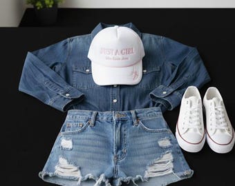 Just a Girl Who Loves Jesus Trucker Hat