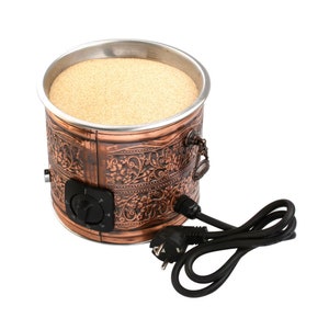 Turkish Coffeo on Sand,Turkish Copper Sand Coffee Maker Small Round Heating Machine Authentic Sand Brewer Machine Greek Coffee on Sand image 3