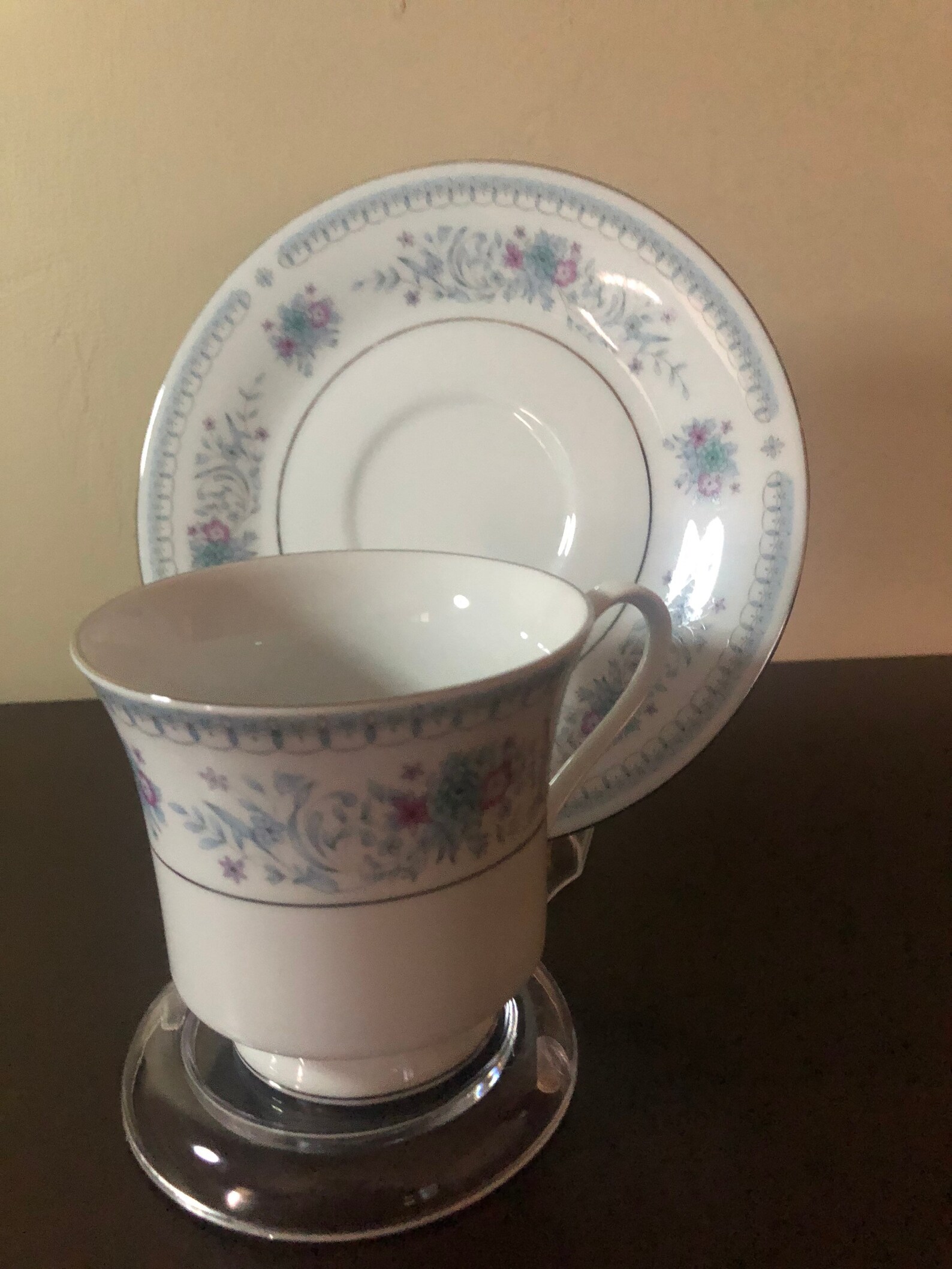 Crown Ming Fine China Tea Cup and Saucer Etsy