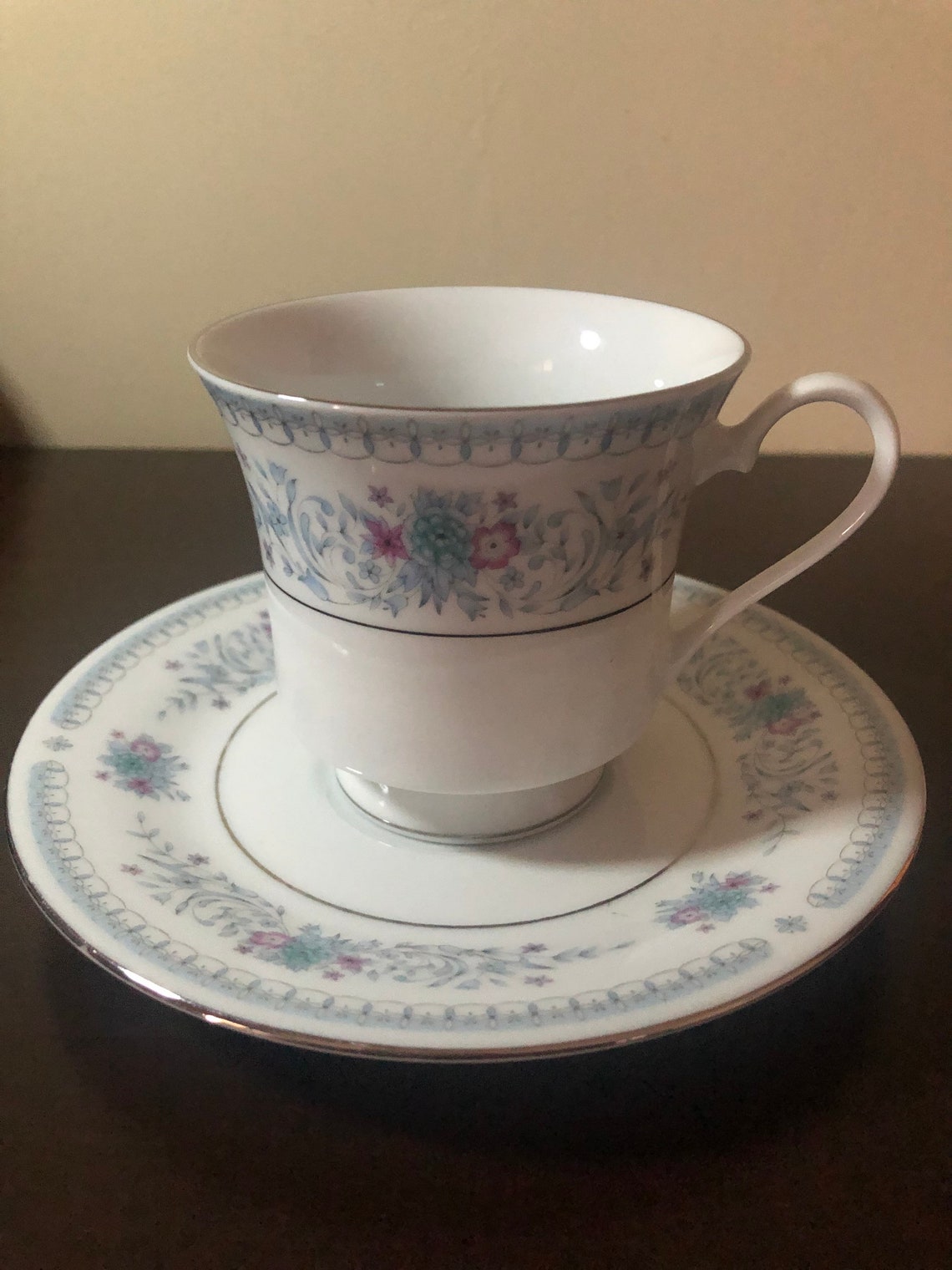 Crown Ming Fine China Tea Cup and Saucer Etsy