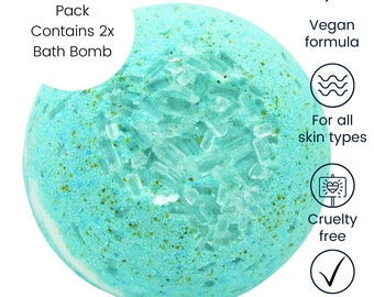 Highland sea, Bath bomb, Epsom salts, Green/Blue, Bath & body, coconut oil, Made in scotland, scottish gifts.