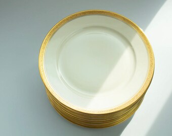 Custom Listing for Sue (do not purchase) - Vintage Gold Rimmed Appetizer Plates - Set of 6