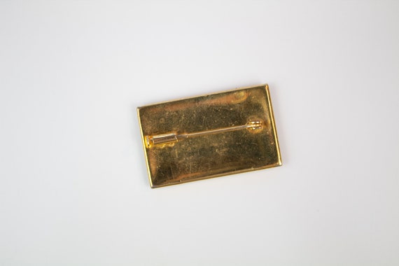 Damascene Rectangular Brooch - image 4