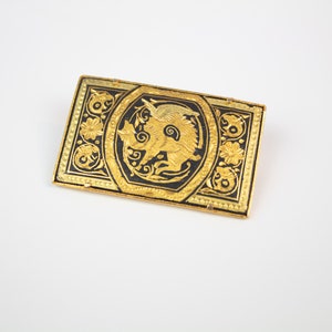 Damascene Rectangular Brooch