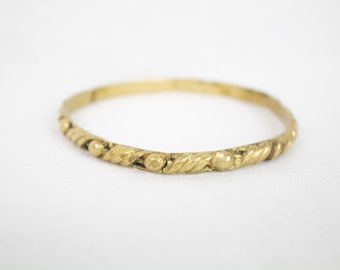 Brass Plated Rope Texture Bangle
