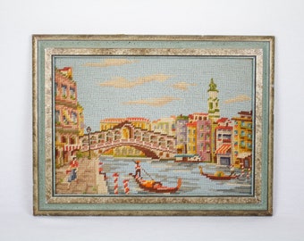 Framed Venice Needlepoint