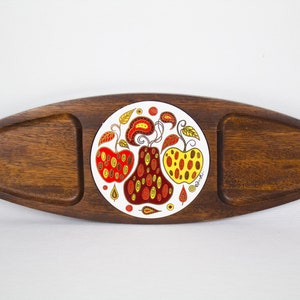 Vintage Fred Press Paisley Apple and Pear Cheese Board